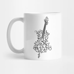 floral guitar for rock music lovers Mug